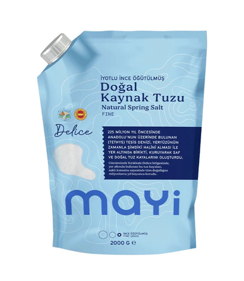 MAYİ ÖĞÜTÜLMÜŞ SOFRA TUZU 2 KG (İYOT İLAVELİ)