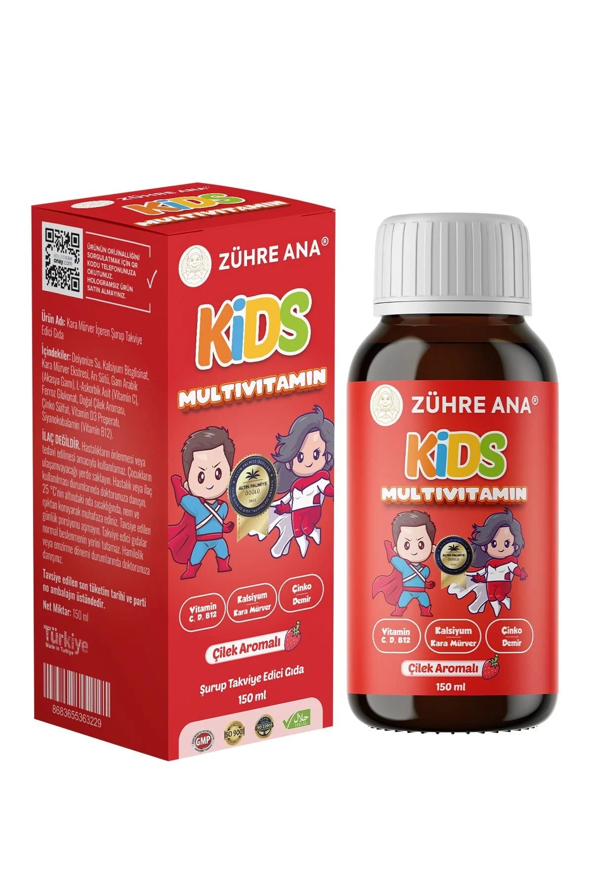 Zühre Ana Kids Multivitamin Çilekli Şurup