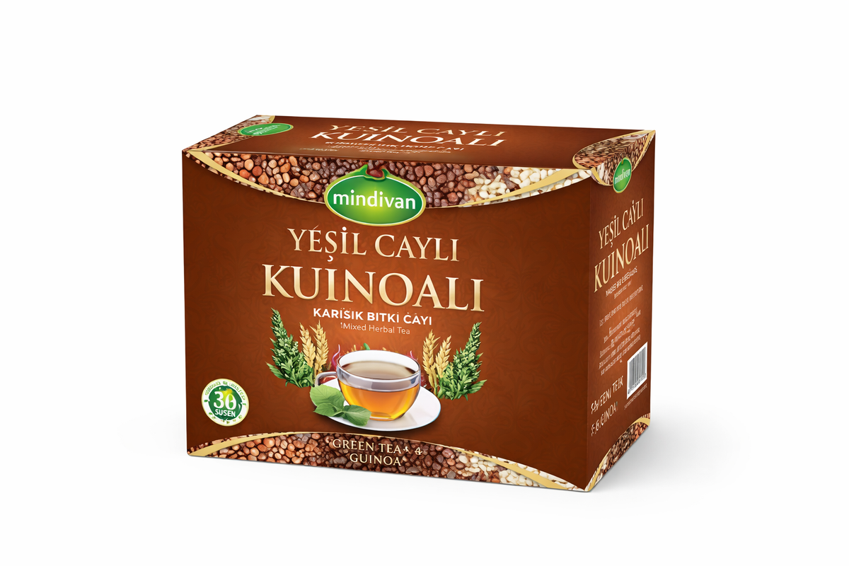 Mindivan Groene Thee Quinoa Kruidenthee 30 Zakjes