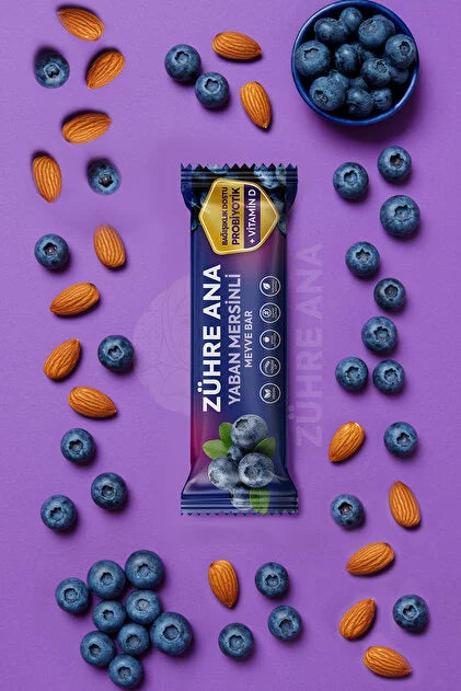 Zühre Ana Probiyotik ve Vitamin D içeren Yaban Mersinli Meyve Bar