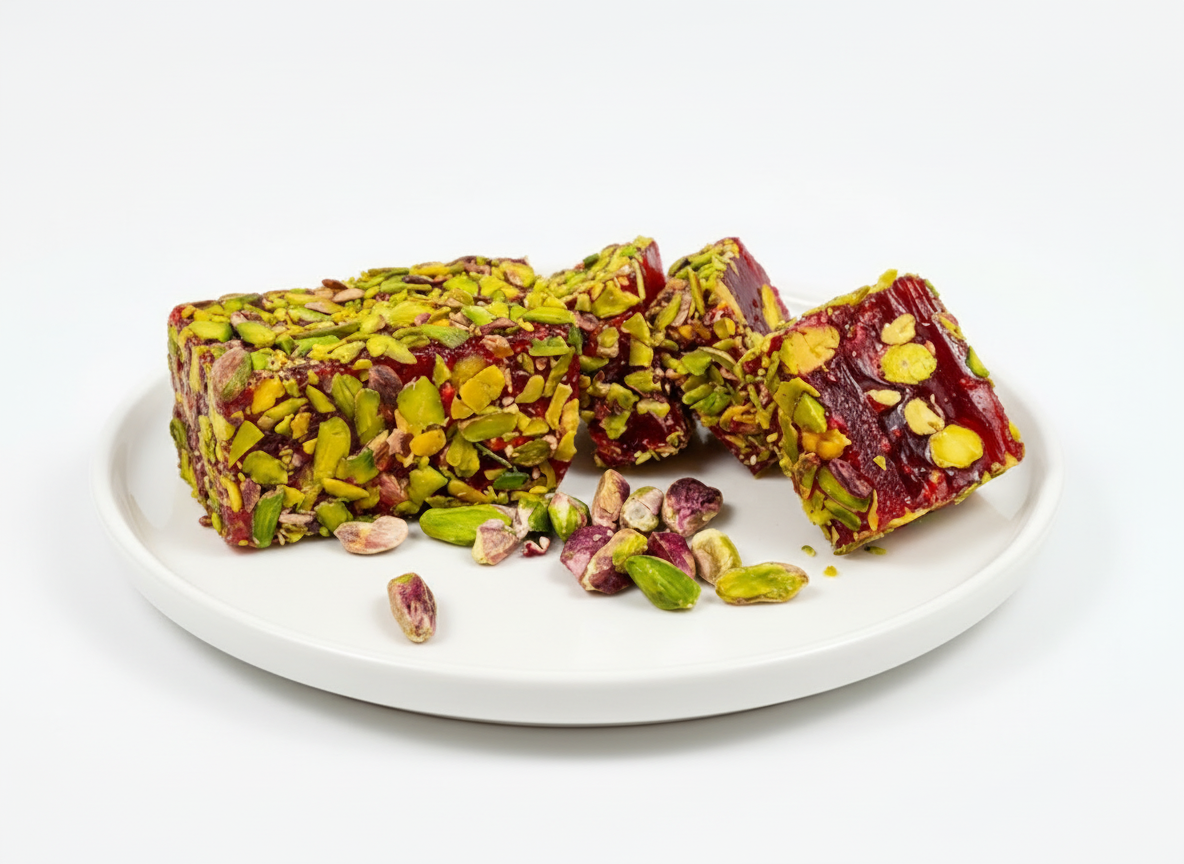Turks fruit met granaatappel en pistachenoten, genaamd Sultan